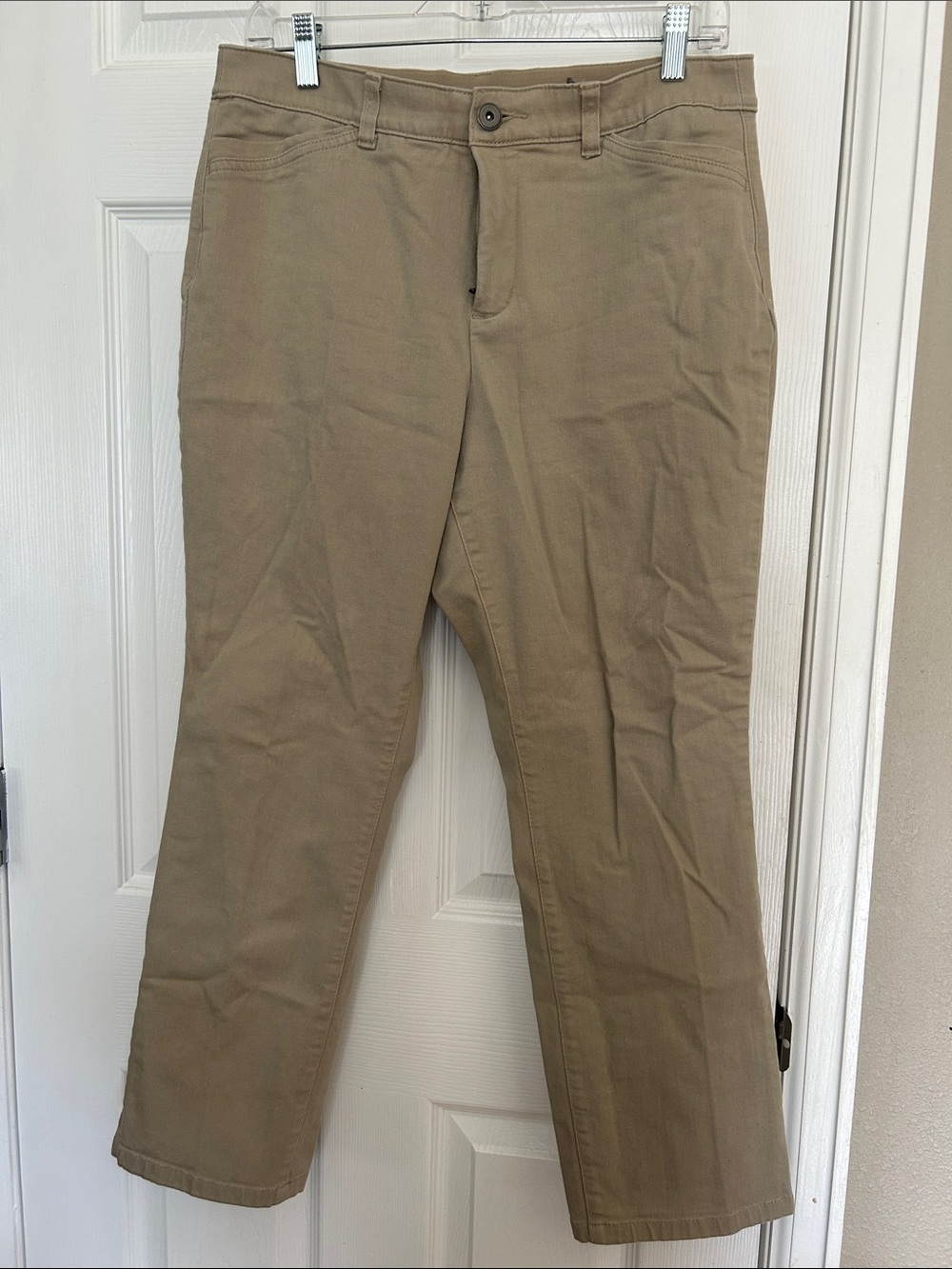 Signature slimming Women’s Pants Straight-Leg cotton blend stretchy